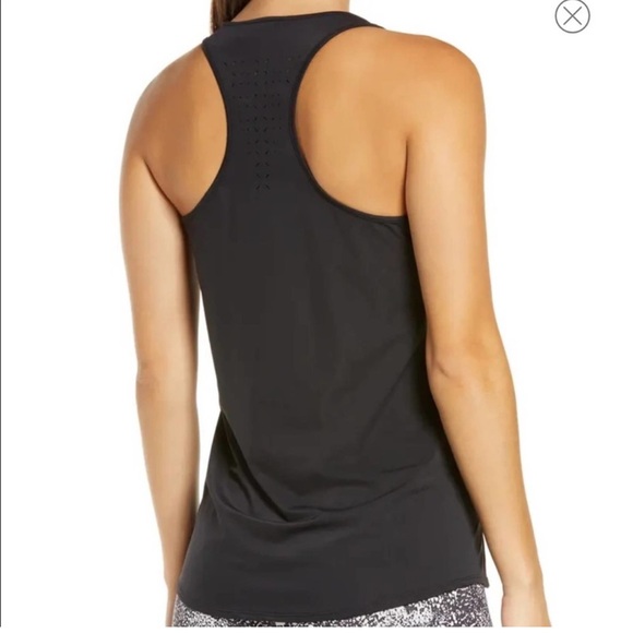 Zella Tops - Zella Black Nova Perforated Racerback Tank